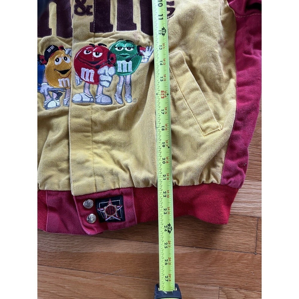 Vtg M&M NASCAR Racing Jacket JH Design Chase #36 Ernie Irvan Sz S-M Yellow Red - Picture 16 of 16